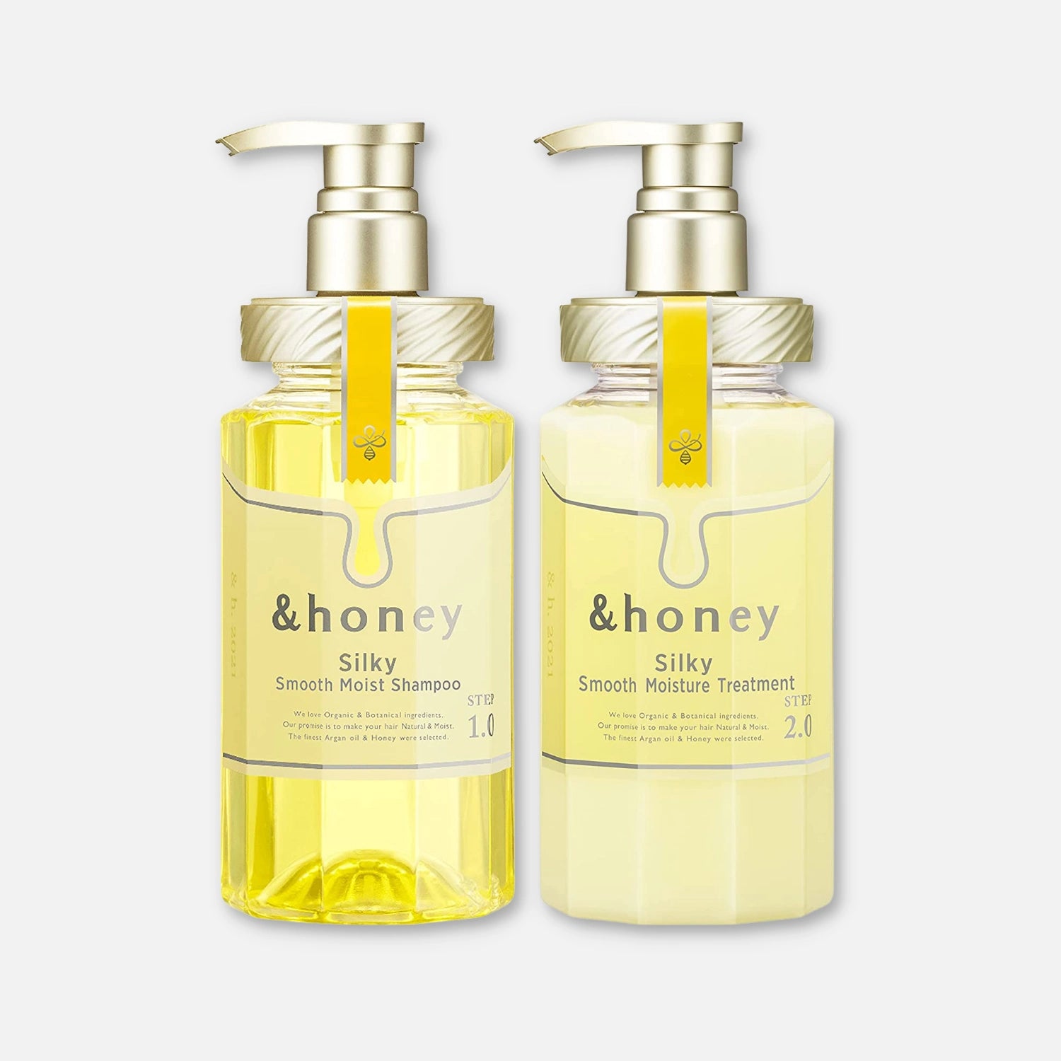 & Honey Silk Smooth Shampoo & Treatment Set 440ml Each - Buy Me Japan
