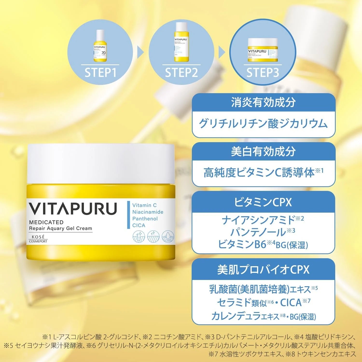 Kose Vitapuru Medicated Repair Aquary Gel Cream 90g