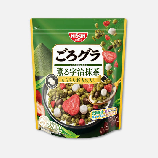 Nissin Foods Céréales Granola Goro Gura Uji Matcha 280 g