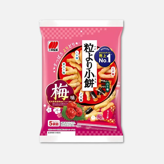 Sanko Seika "Tsubu Yori Komochi" Craquelins de riz mélangés 80 g (5 paquets à l'intérieur)