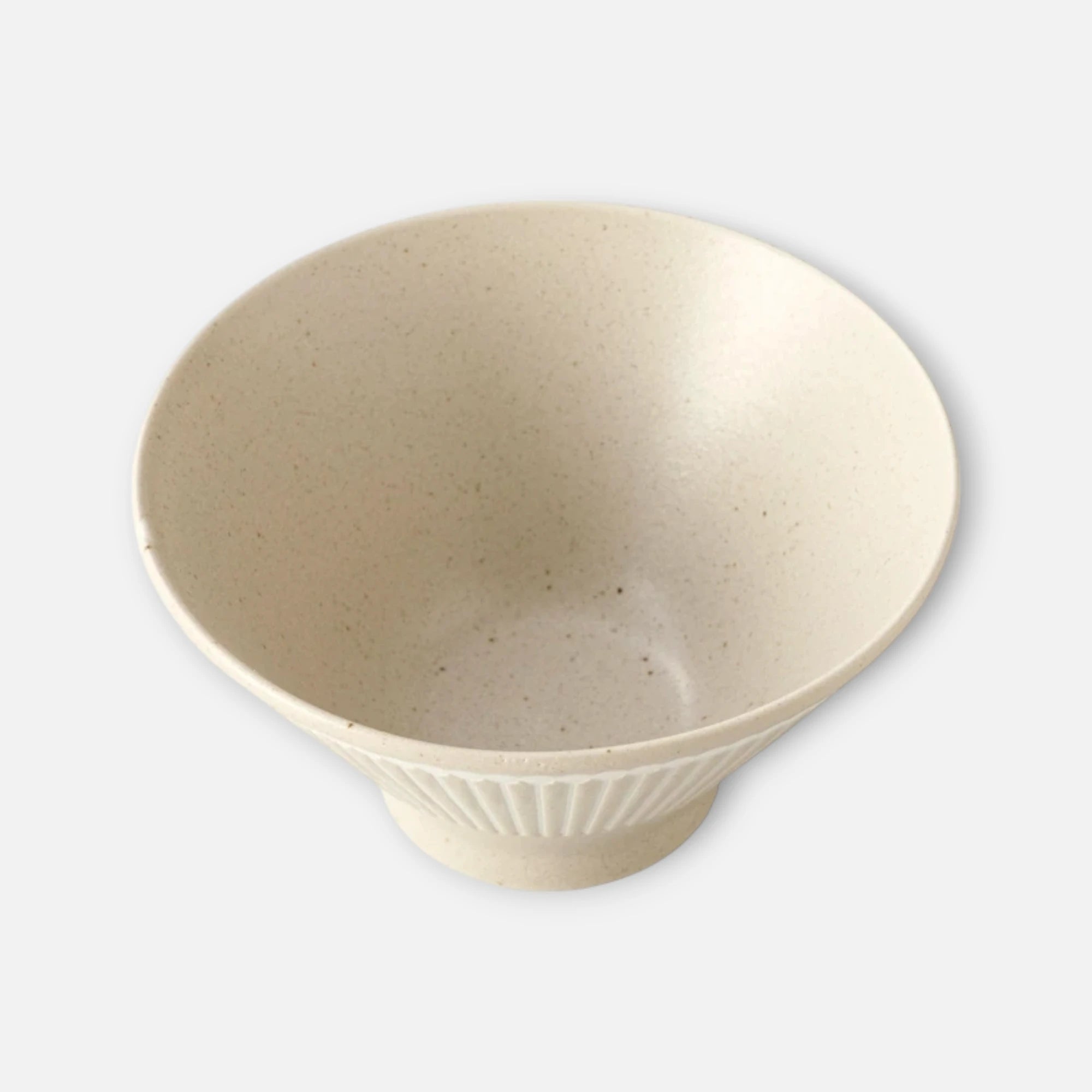 Nitori (Albee) Ceramic Japanese Rice Bowl (Beige)