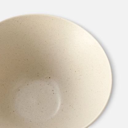 Nitori (Albee) Ceramic Japanese Rice Bowl (Beige)