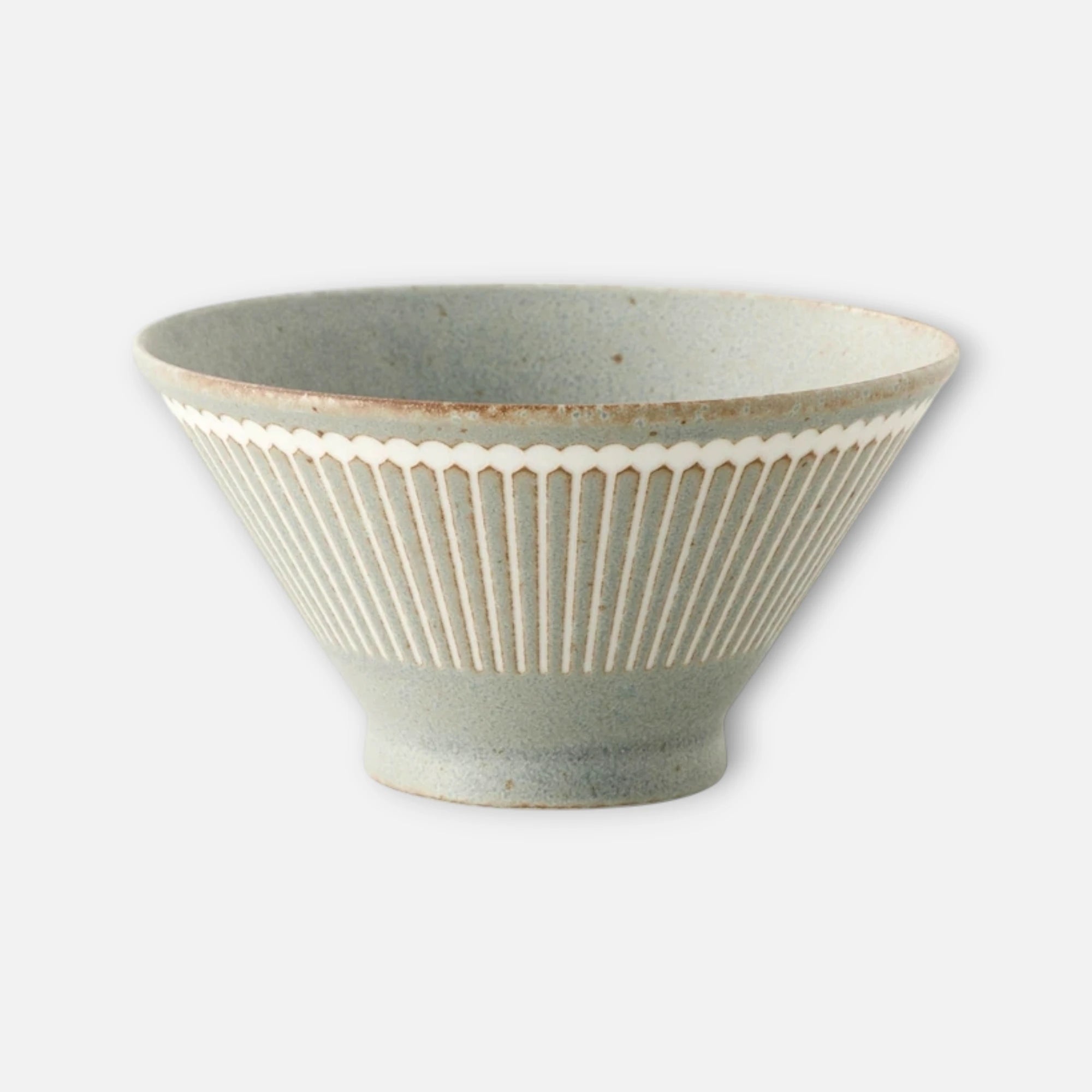 Nitori (Albee) Ceramic Japanese Rice Bowl (Grey)