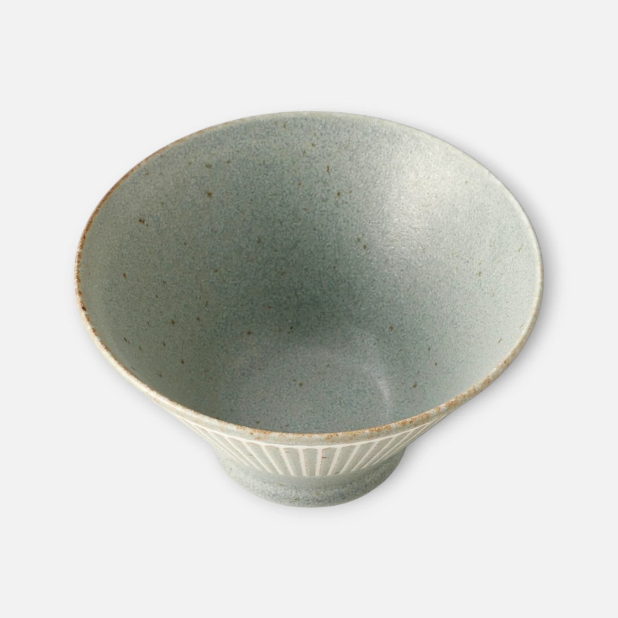 Nitori (Albee) Ceramic Japanese Rice Bowl (Grey)