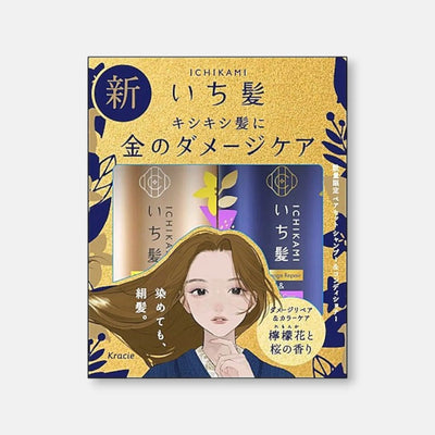 Kracie Ichikami Damage Repair & Color Care Shampoo & Conditioner Set 480ml Each