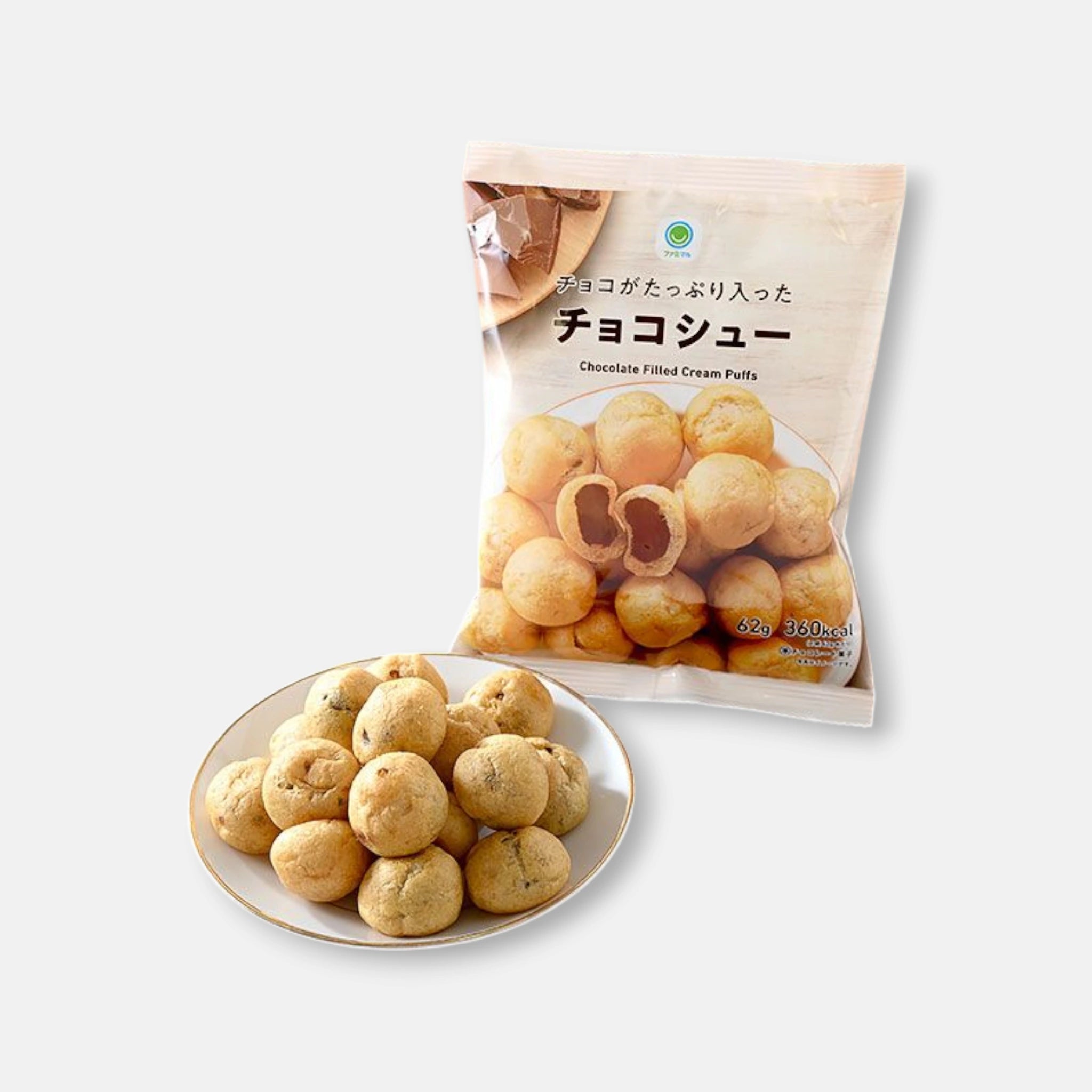 Famimaru Chocolate Filled Cream Puffs 62g