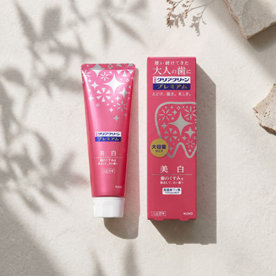 Kao Clear Clean Premium Whitening Toothpaste 160g — Top-angle view