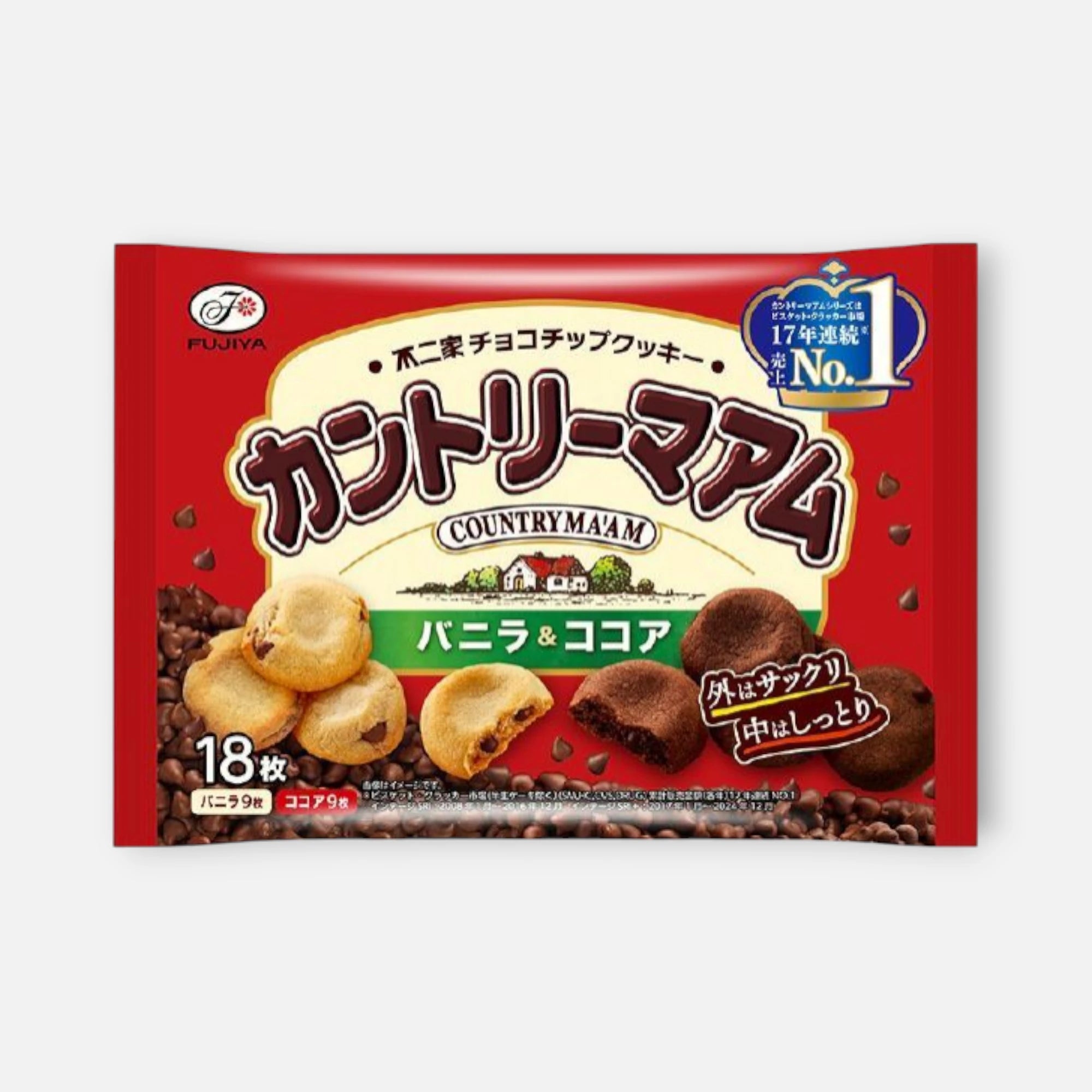 Fujiya Country Maam Soft Cookies Vanilla & Chocolate (18 Units)
