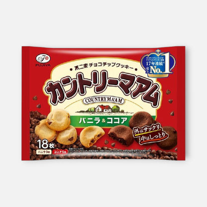 Fujiya Country Maam Soft Cookies Vanilla & Chocolate (18 Units)
