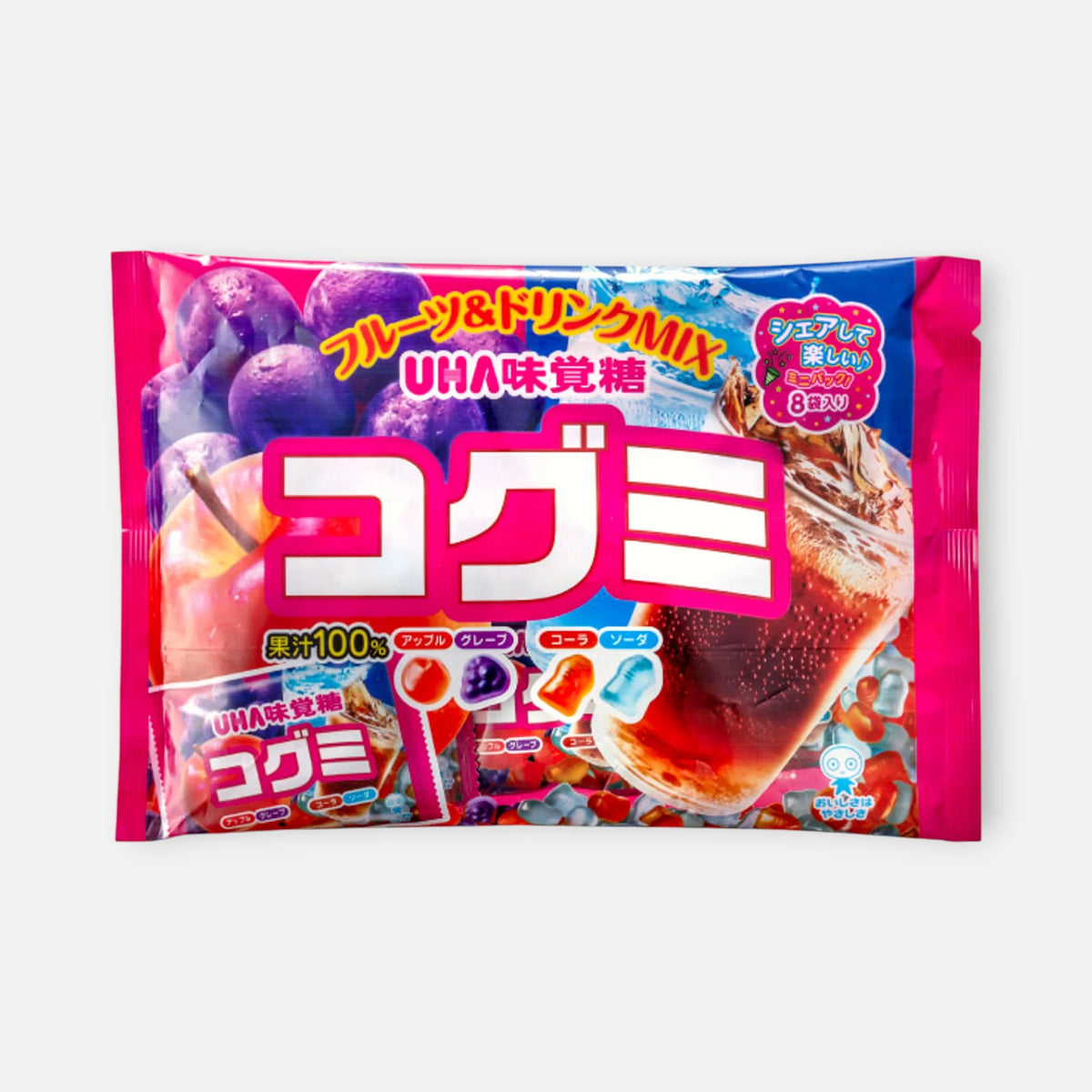 UHA Mikakuto Kogumi Fruit & Soda Gummies Family Pack 128g