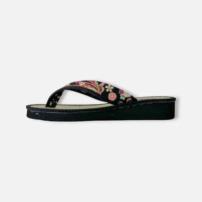 Japanese Pattern Tatami Style Women's Saldal (3805 Black)