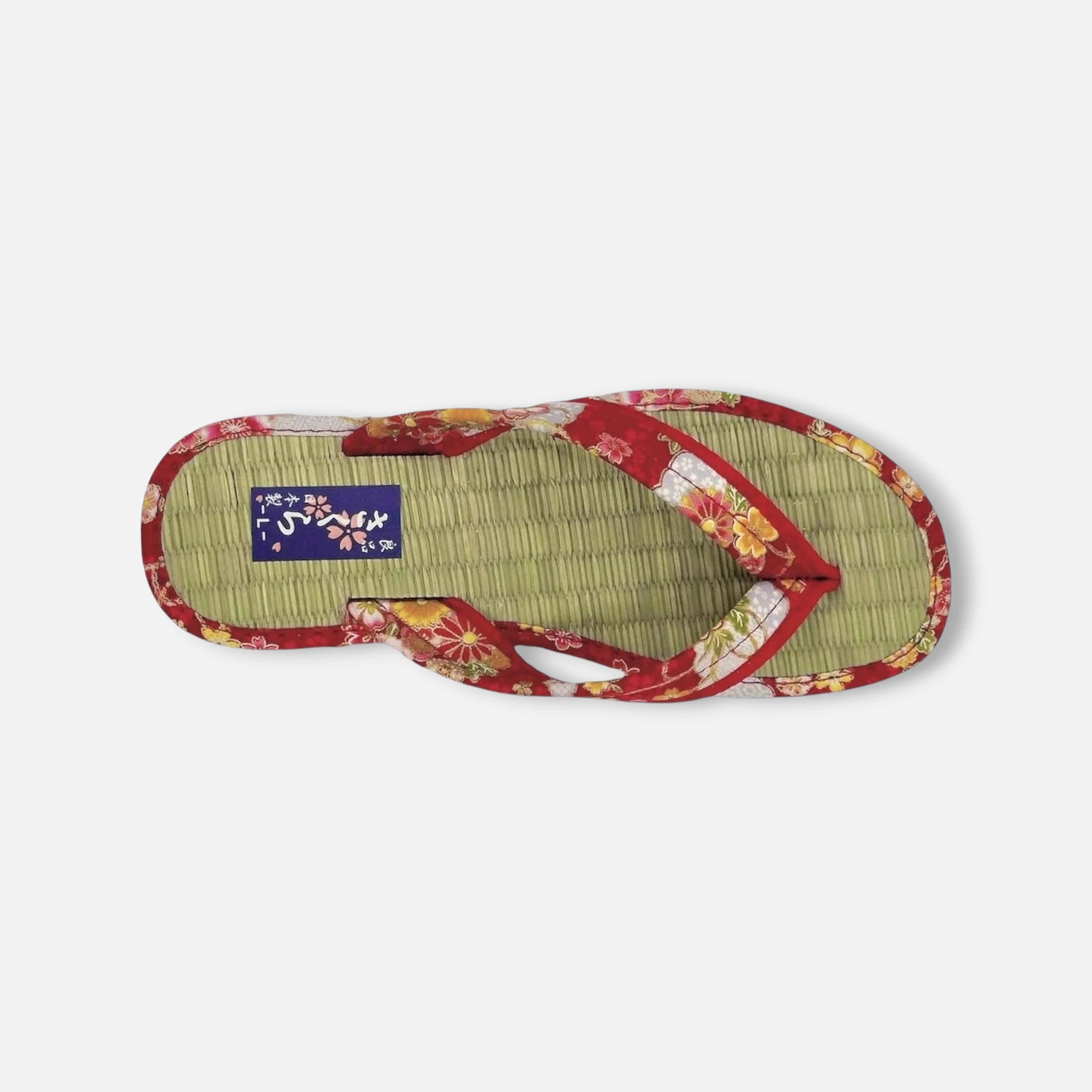Japanese Pattern Tatami Style Women's Saldal (3530 Red)