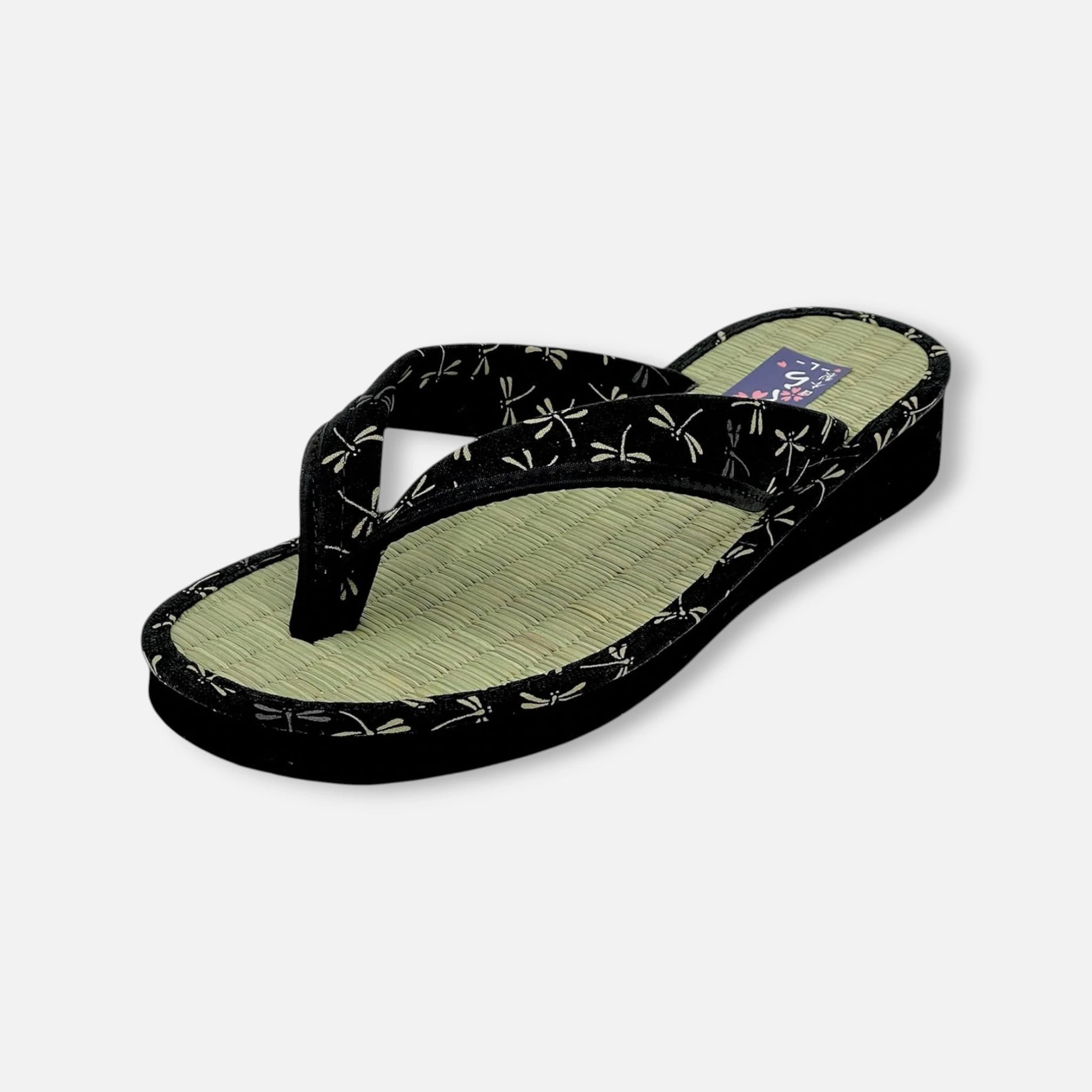Japanese Pattern Tatami Style Women's Saldal (3560 Black)