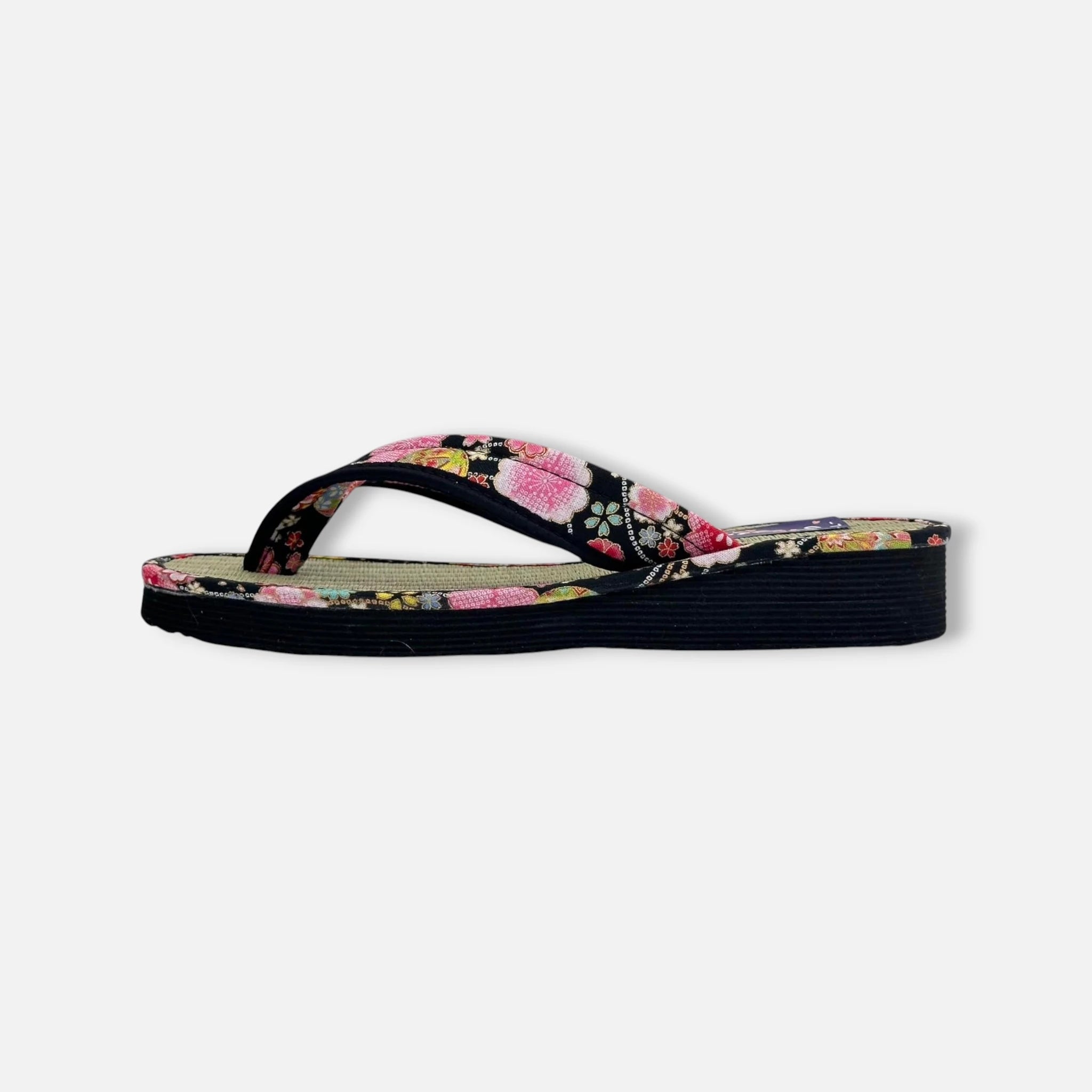 Japanese Pattern Tatami Style Women's Saldal (3530 Black)