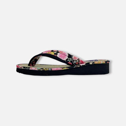 Japanese Pattern Tatami Style Women's Saldal (3530 Black)