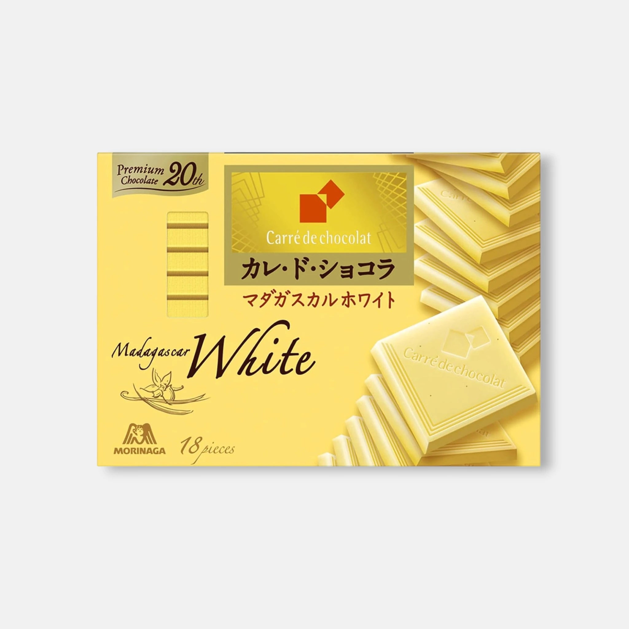 Morinaga Premium Carré de Chocolat Madagascar White (18 Units)