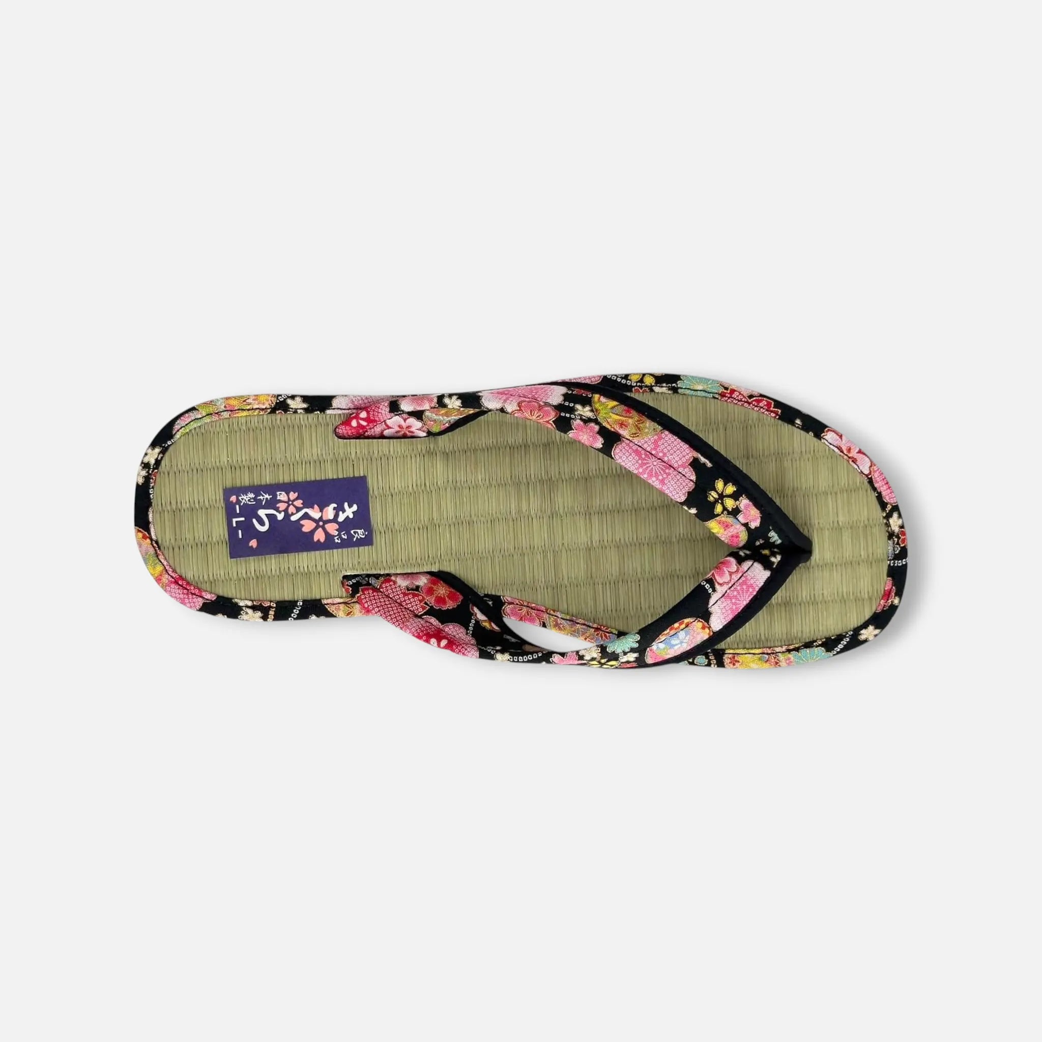 Japanese Pattern Tatami Style Women's Saldal (3530 Black)