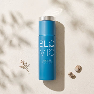 BLOOMIO Deep Moist Lotion 145ml — TOP ANGLE lifestyle view