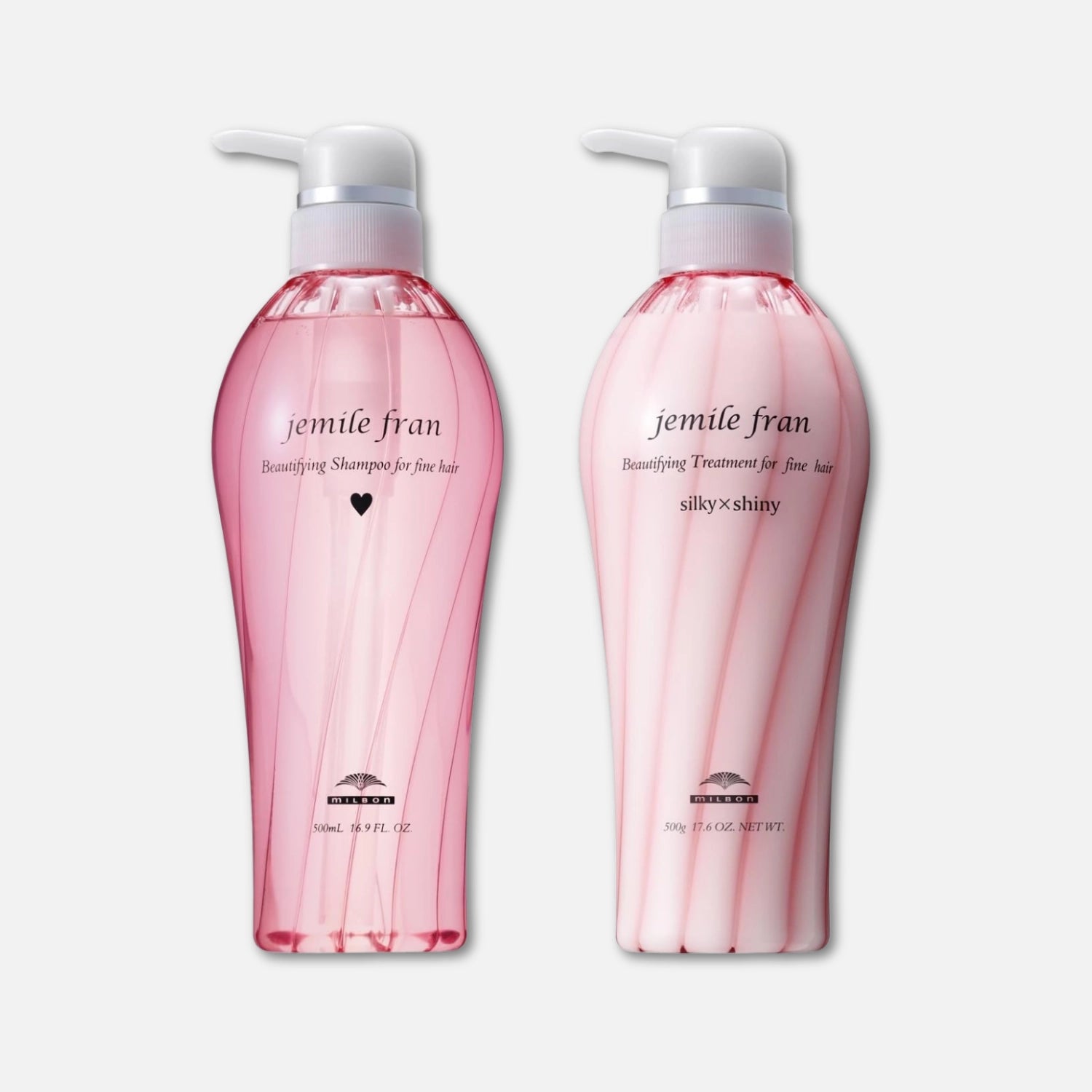 Milbon Jemile Fran Beautifying Shampoo & Treatment Set (500ml Each)