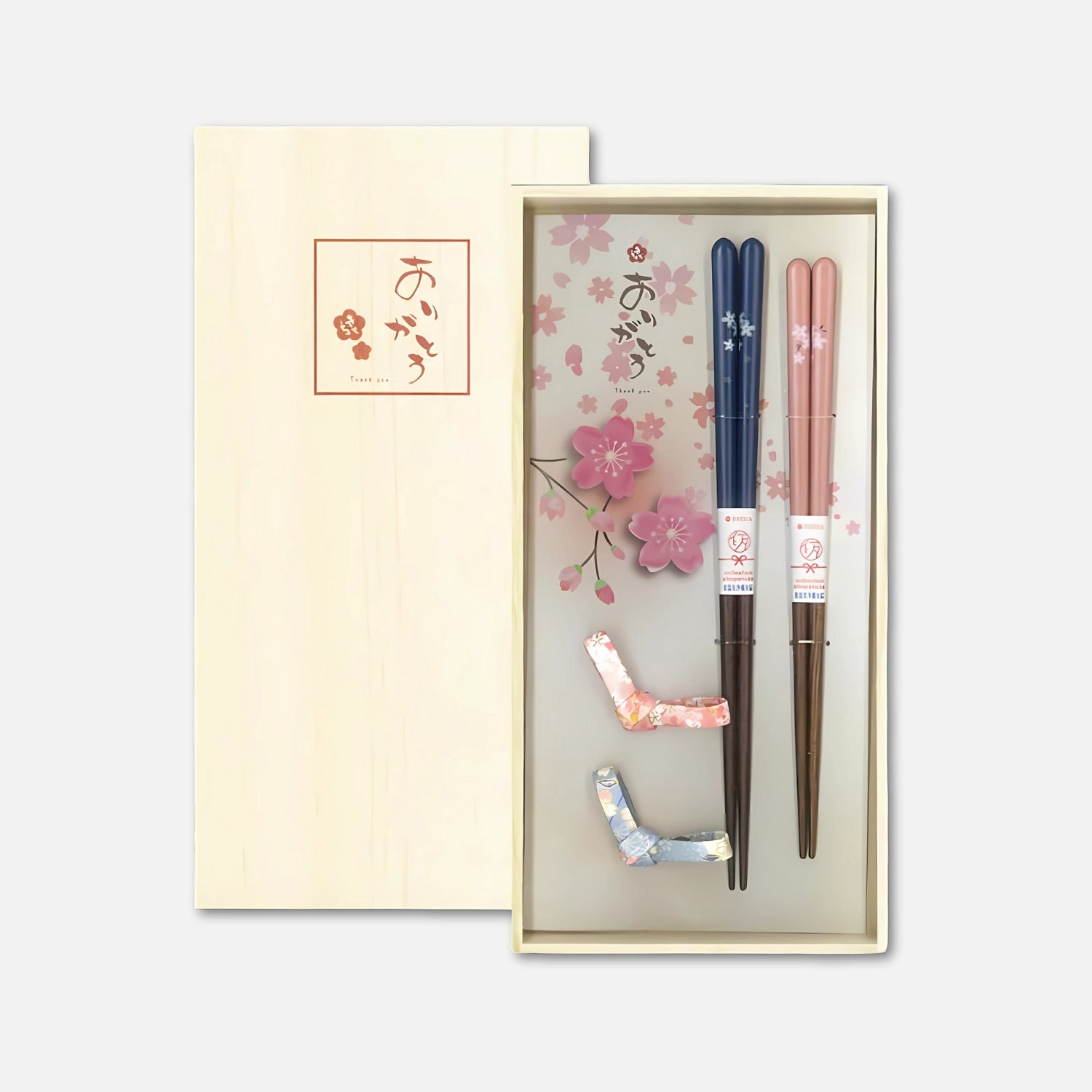 Ishida Gift "Arigato" Thank You Chopsticks and Rest Set For Husband and Wife