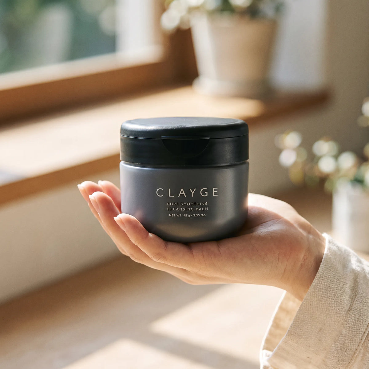 CLAYGE Pore Smoothing Cleansing Balm Black 95g — ON HAND lifestyle view