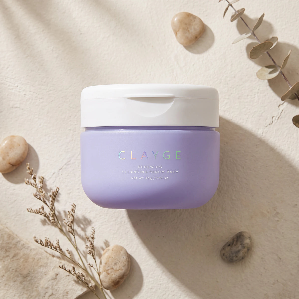 CLAYGE Renewing Cleansing Serum Balm 95g — TOP ANGLE lifestyle view