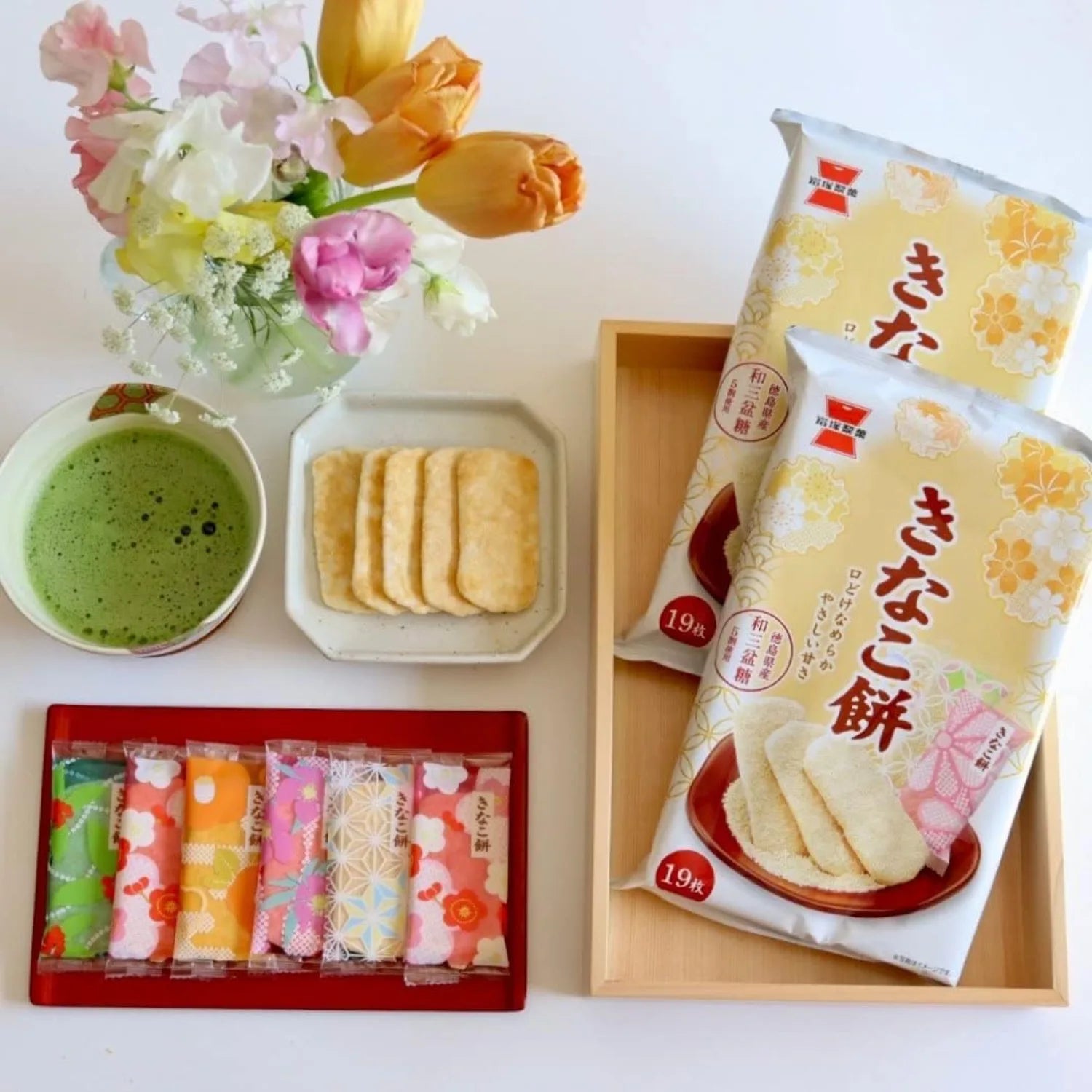 Iwatsuka Seika Kinako Mochi Rice Crackers (19 Units) - Buy Me Japan