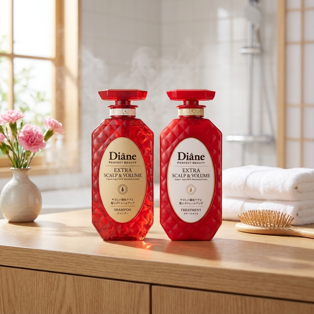 Diane Extra Scalp & Volume Shampoo & Treatment Set 450ml Each
