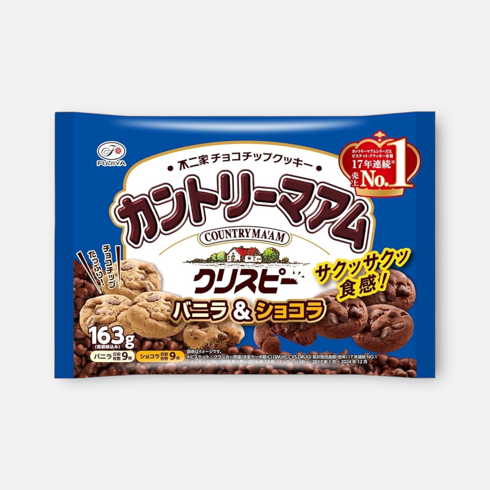 Fujiya Country Maam Crispy Cookies Vanilla & Chocolate (18 Units)