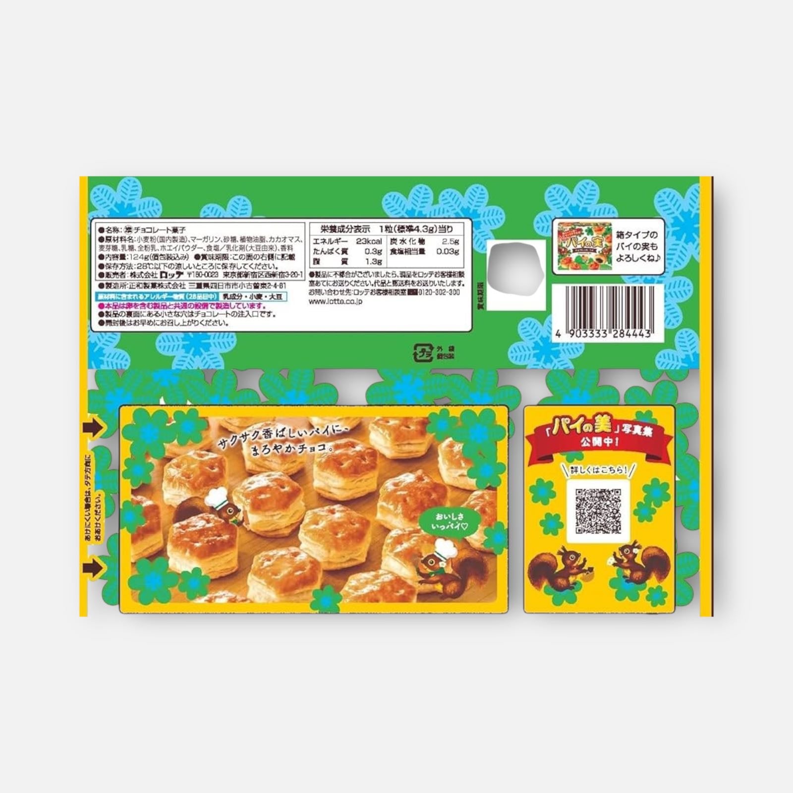 Lotte Pie No Mi Chocolate Snacks 124g
