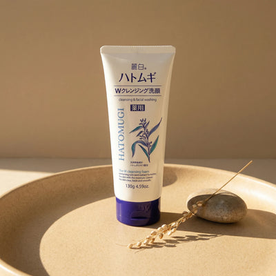 Reihaku Hatomugi Double Moisturizing Facial Cleanser 130g