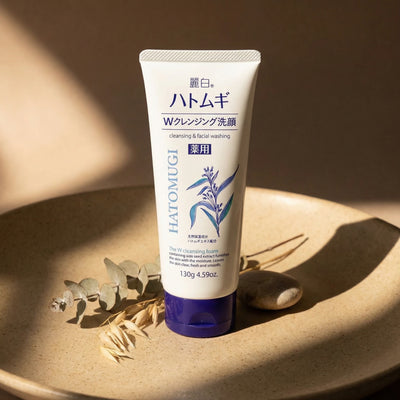 Reihaku Hatomugi Double Moisturizing Facial Cleanser 130g