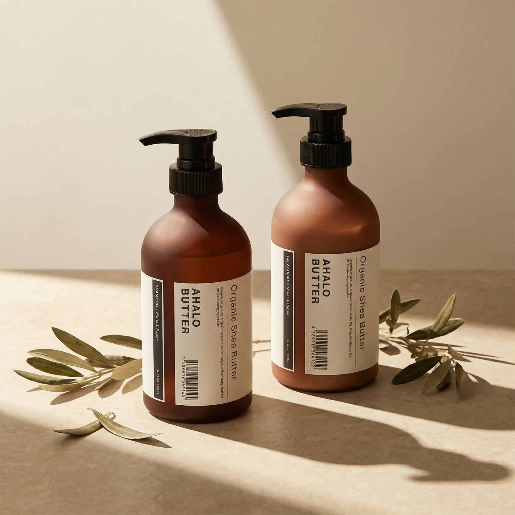 Ahalo Butter Organic Shampoo & Treatment SET (450ml x2)