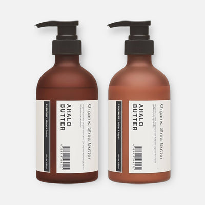 Ahalo Butter Organic Shampoo & Treatment SET (450ml x2)