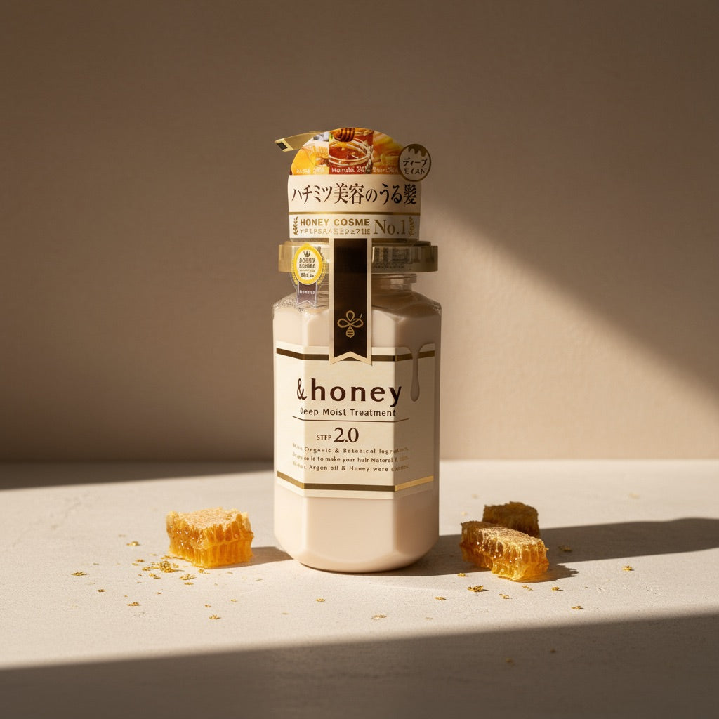 & Honey Deep Moist Shampoo, Treatment & Mask Set 440ml Each + 130g