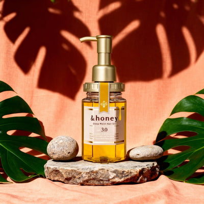 & Honey Deep Moist Shampoo, Treatment & Hair Oil Set 440ml Each + 100ml