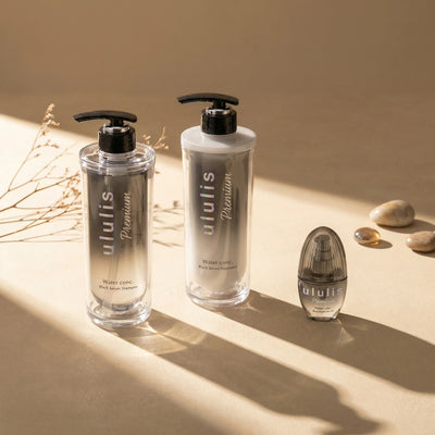 Ululis Premium Water Conc Black Serum Hair Shampoo, Treatment & Hair Oil SET (340ml/335g + 100ml)