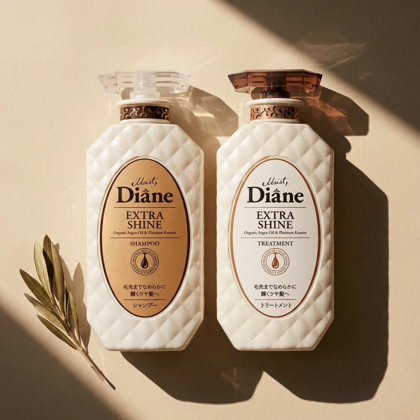 Diane Extra Shine Shampoo & Treatment Set 450ml Each