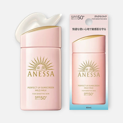 Anessa Perfect UV Sunscreen Skincare Mild Milk For Sensitive Skin SPF 50+ PA++++ 60ml
