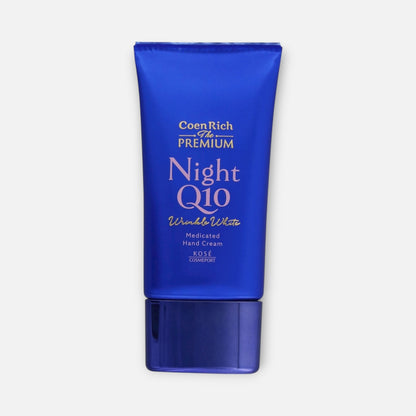 Kose Coenrich The Premium Night Q10 Wrinkle White Medicated Hand Cream 60g