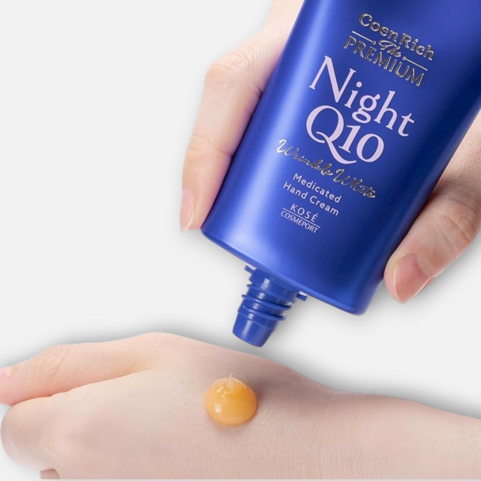 Kose Coenrich The Premium Night Q10 Wrinkle White Medicated Hand Cream 60g