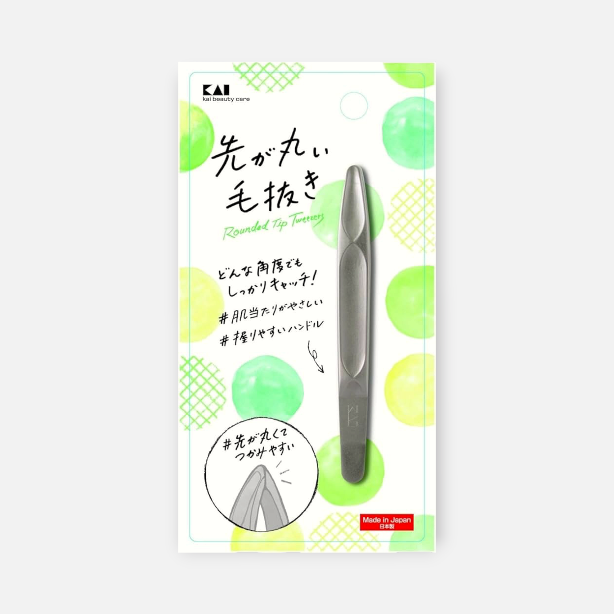 KAI Rounded Tip Precision Tweezers