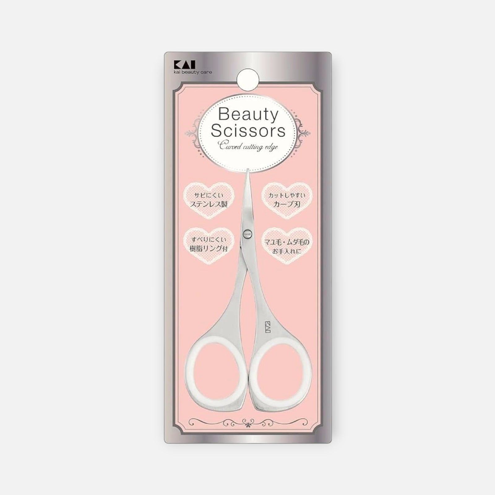 KAI Beauty Scissors with Curved Cutting Edge