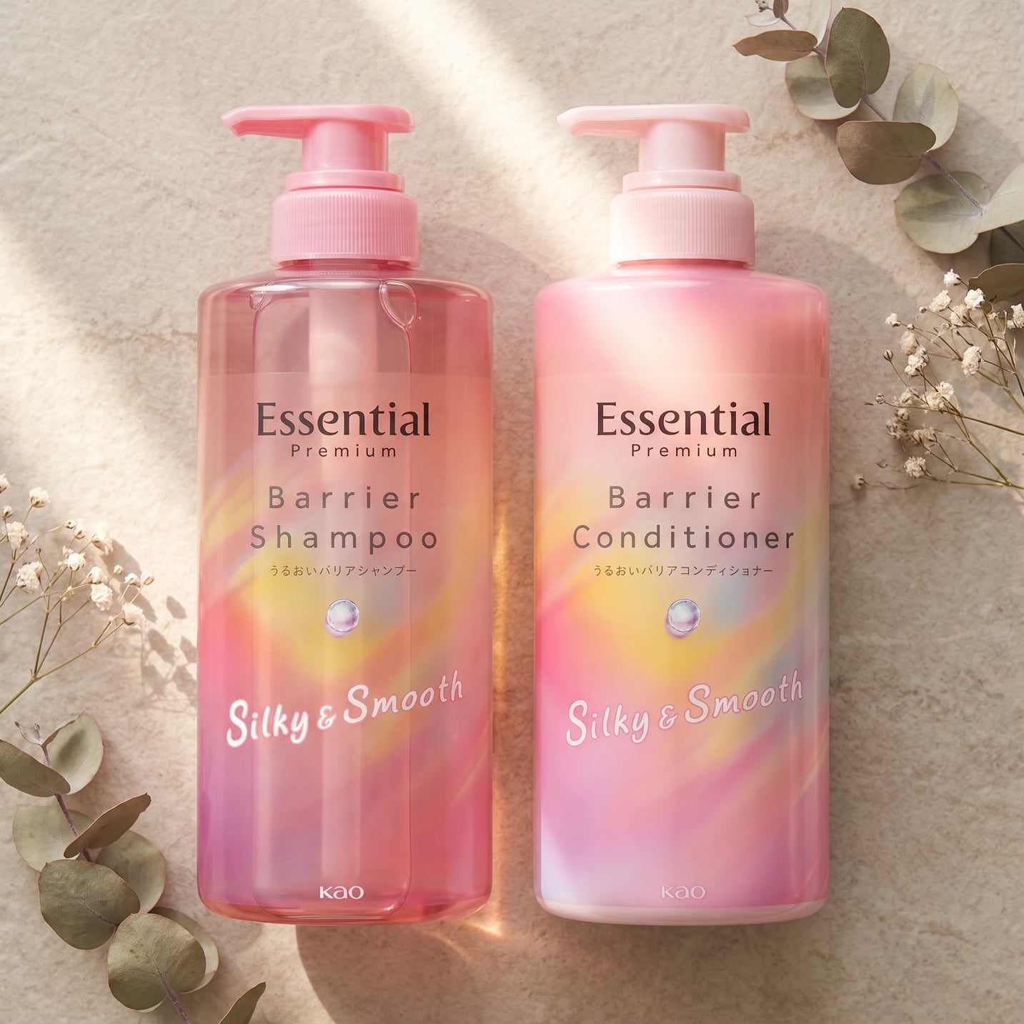 Kao Essential Premium Silky & Smooth Shampoo & Conditioner Set (450ml Each)