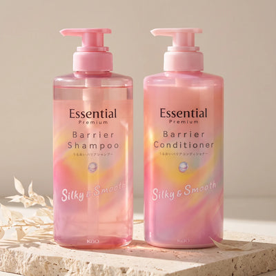 Kao Essential Premium Silky & Smooth Shampoo & Conditioner Set (450ml Each)