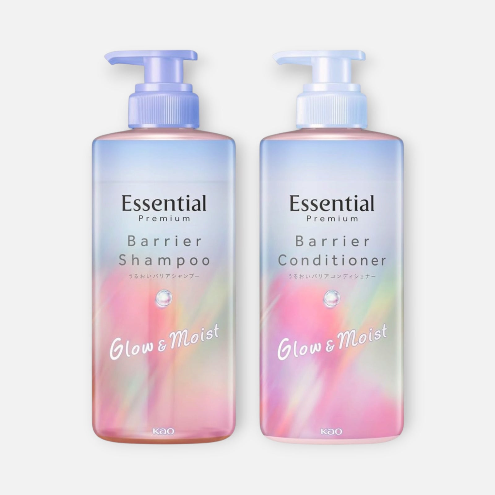 Kao Essential Premium Glow & Moist Shampoo & Conditioner Set (450ml Each)