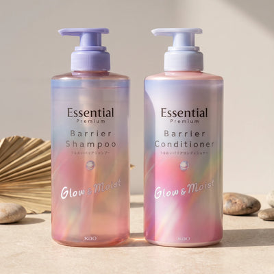 Kao Essential Premium Glow & Moist Shampoo & Conditioner Set (450ml Each)