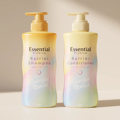 Kao Essential Premium Sparkle Moist Shampoo & Conditioner Set (430ml Each)