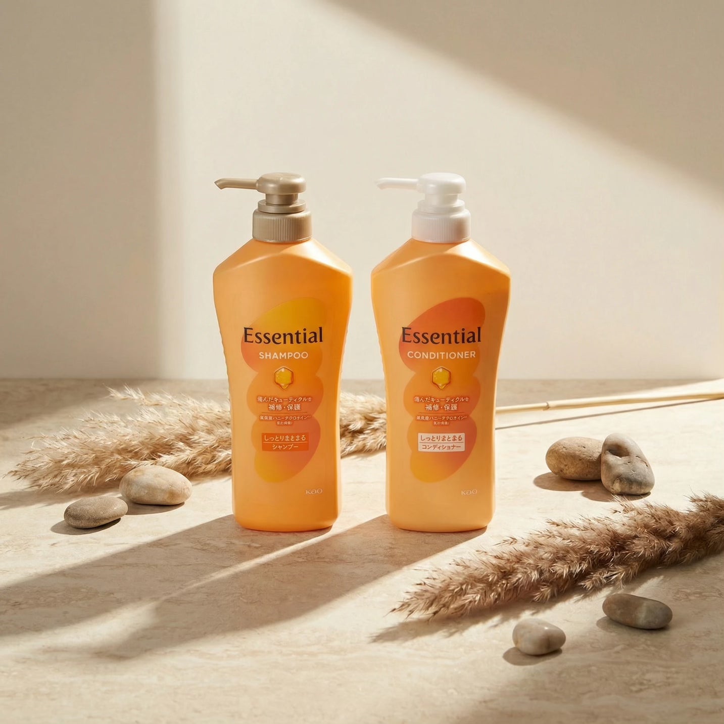 Kao Essential (Moisture) Shampoo & Conditioner Set (450ml Each)