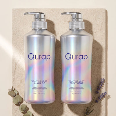 Qurap Wrapping Moist Shampoo & Treatment Set 440mL + 440g